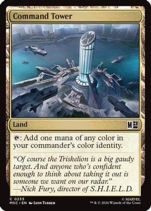 Command Tower (0233) (Surge Foil) (MSC - Commander: Marvel Super Heroes Foil)