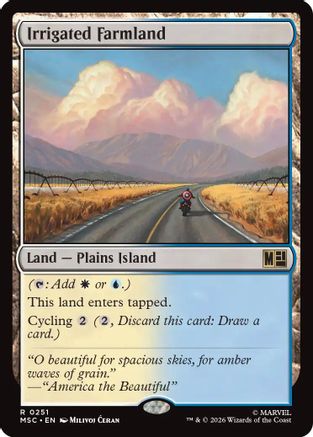 Irrigated Farmland (Surge Foil) (MSC - Commander: Marvel Super Heroes Foil)