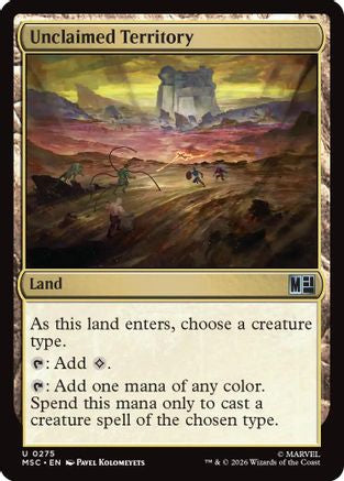 Unclaimed Territory (Surge Foil) (MSC - Commander: Marvel Super Heroes Foil)