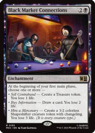 Black Market Connections (Surge Foil) (MSC - Commander: Marvel Super Heroes Foil)