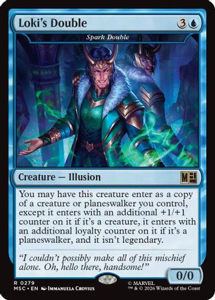 Loki's Double - Spark Double (Surge Foil) (MSC - Commander: Marvel Super Heroes Foil)
