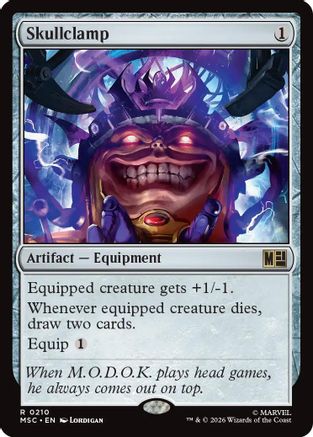 Skullclamp (Surge Foil) (MSC - Commander: Marvel Super Heroes Foil)