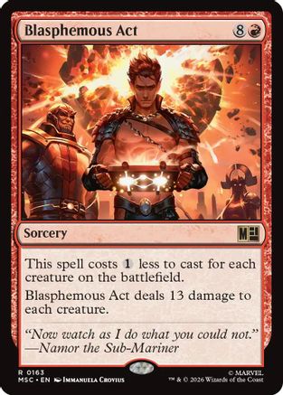 Blasphemous Act (Surge Foil) (MSC - Commander: Marvel Super Heroes Foil)
