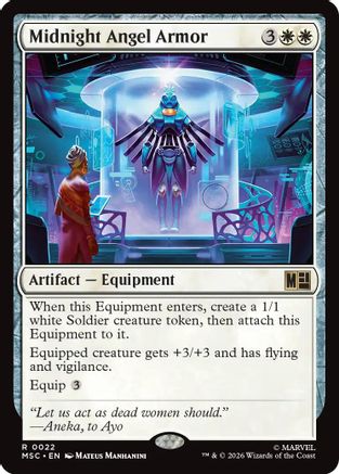 Midnight Angel Armor (Surge Foil) (MSC - Commander: Marvel Super Heroes Foil)