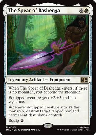 The Spear of Bashenga (Surge Foil) (MSC - Commander: Marvel Super Heroes Foil)