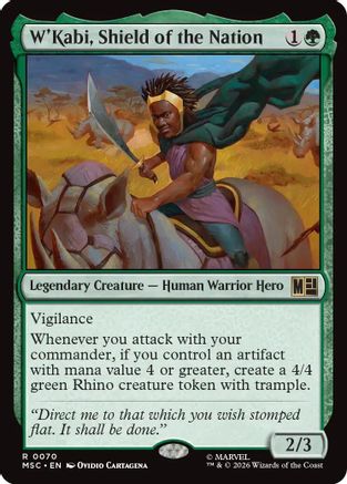W'Kabi, Shield of the Nation (Surge Foil) (MSC - Commander: Marvel Super Heroes Foil)