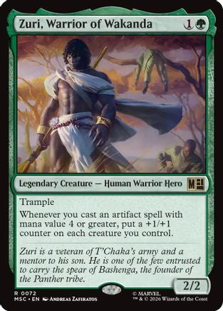 Zuri, Warrior of Wakanda (Surge Foil) (MSC - Commander: Marvel Super Heroes Foil)