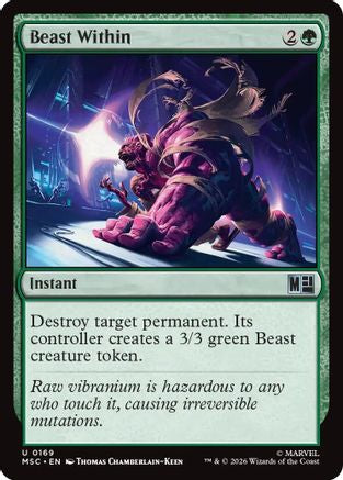 Beast Within (Surge Foil) (MSC - Commander: Marvel Super Heroes Foil)