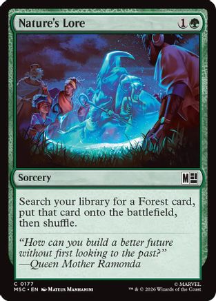 Nature's Lore (Surge Foil) (MSC - Commander: Marvel Super Heroes Foil)