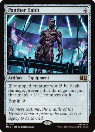 Panther Habit (Surge Foil) (MSC - Commander: Marvel Super Heroes Foil)