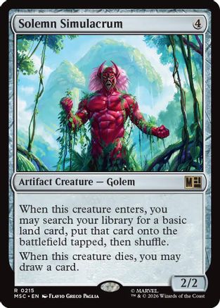Solemn Simulacrum (Surge Foil) (MSC - Commander: Marvel Super Heroes Foil)