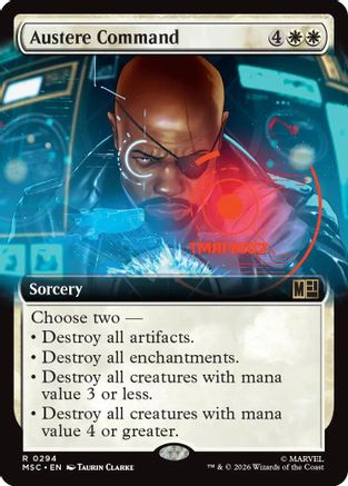 Austere Command (Extended Art) (MSC - Commander: Marvel Super Heroes)