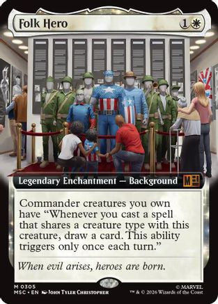 Folk Hero (Extended Art) (MSC - Commander: Marvel Super Heroes Foil)