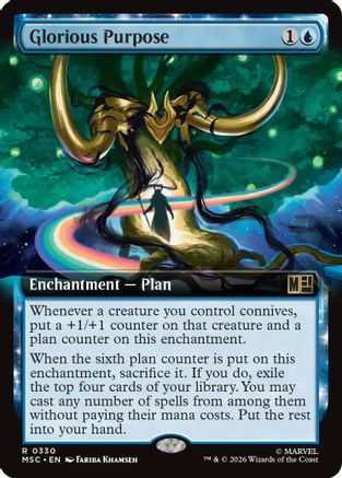 Glorious Purpose (Extended Art) (MSC - Commander: Marvel Super Heroes Foil)