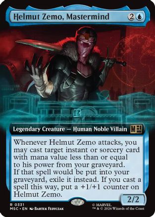 Helmut Zemo, Mastermind (Extended Art) (MSC - Commander: Marvel Super Heroes Foil)