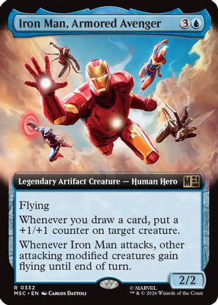 Iron Man, Armored Avenger (Extended Art) (MSC - Commander: Marvel Super Heroes Foil)