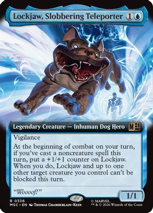 Lockjaw, Slobbering Teleporter (Extended Art) (MSC - Commander: Marvel Super Heroes Foil)