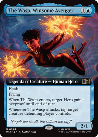 The Wasp, Winsome Avenger (Extended Art) (MSC - Commander: Marvel Super Heroes Foil)