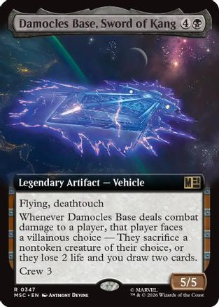 Damocles Base, Sword of Kang (Extended Art) (MSC - Commander: Marvel Super Heroes Foil)