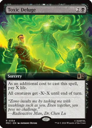 Toxic Deluge (Borderless) (MSC - Commander: Marvel Super Heroes Foil)