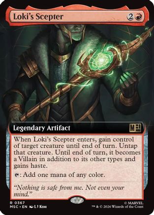 Loki's Scepter (Extended Art) (MSC - Commander: Marvel Super Heroes)