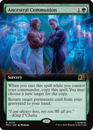 Ancestral Communion (Extended Art) (MSC - Commander: Marvel Super Heroes Foil)