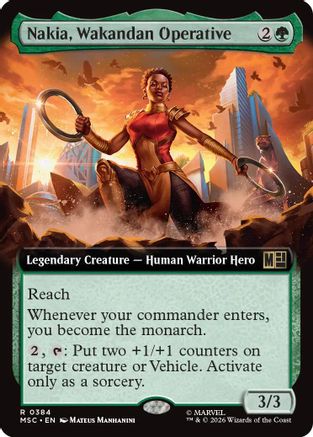 Nakia, Wakandan Operative (Extended Art) (MSC - Commander: Marvel Super Heroes Foil)