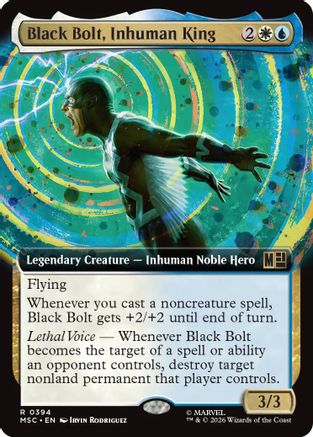 Black Bolt, Inhuman King (Extended Art) (MSC - Commander: Marvel Super Heroes Foil)