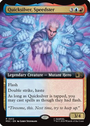 Quicksilver, Speedster (Extended Art) (MSC - Commander: Marvel Super Heroes Foil)