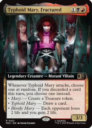 Typhoid Mary, Fractured (Extended Art) (MSC - Commander: Marvel Super Heroes Foil)
