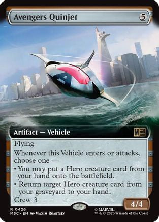 Avengers Quinjet - Hammer of Nazahn (Extended Art) (MSC - Commander: Marvel Super Heroes Foil)