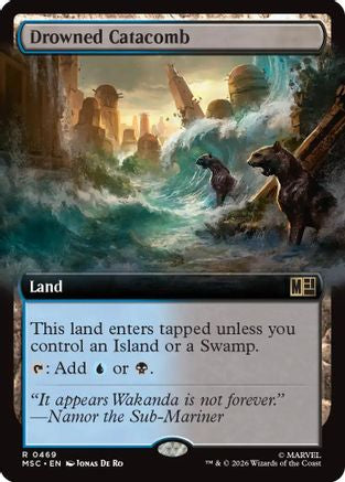 Drowned Catacomb (Extended Art) (MSC - Commander: Marvel Super Heroes Foil)