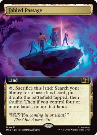 Fabled Passage (Extended Art) (MSC - Commander: Marvel Super Heroes Foil)