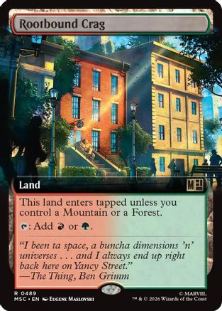 Rootbound Crag (Extended Art) (MSC - Commander: Marvel Super Heroes)