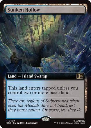 Sunken Hollow (Extended Art) (MSC - Commander: Marvel Super Heroes Foil)