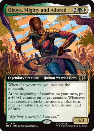 Okoye, Mighty and Adored (Extended Art) (MSC - Commander: Marvel Super Heroes Foil)