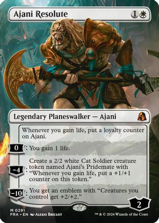 Ajani Resolute (Borderless) [Reality Fracture] Foil