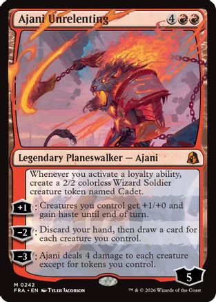 Ajani Unrelenting [Reality Fracture] Foil