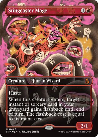 Stingcaster Mage (Borderless) (0447) [Reality Fracture] Foil