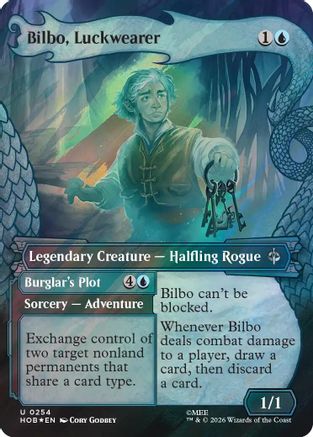 Bilbo, Luckwearer (Showcase) (Surge Foil) (HOB - The Hobbit Foil)