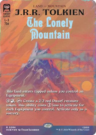 The Lonely Mountain (Borderless) (Surge Foil) (HOB - The Hobbit Foil)