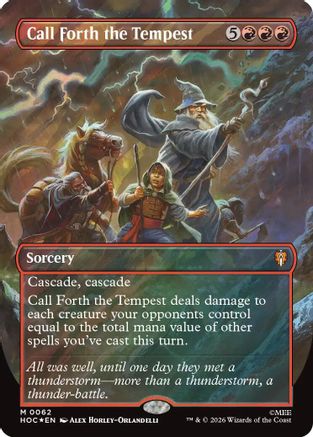 Call Forth the Tempest (Borderless) (Surge Foil) (HOC - The Hobbit: Eternal-Legal Foil)