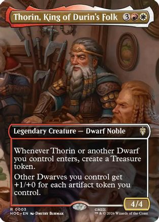 Thorin, King of Durin's Folk (Borderless) (HOC - The Hobbit: Eternal-Legal Foil)
