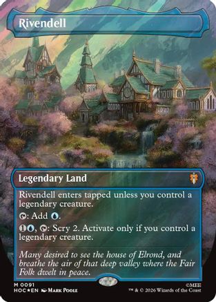 Rivendell (Borderless) (Surge Foil) (HOC - The Hobbit: Eternal-Legal Foil)