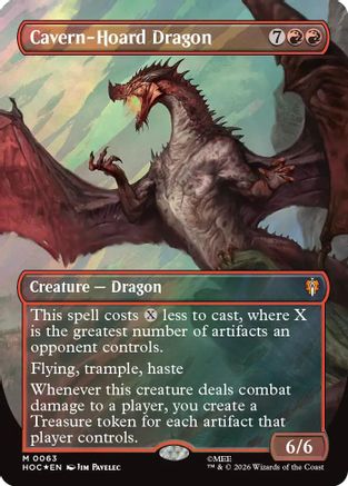 Cavern-Hoard Dragon (Borderless) (Surge Foil) (HOC - The Hobbit: Eternal-Legal Foil)