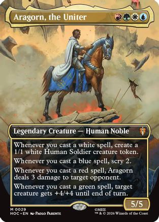 Aragorn, the Uniter (Borderless) (HOC - The Hobbit: Eternal-Legal Foil)