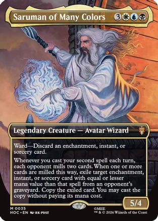 Saruman of Many Colors (Borderless) (HOC - The Hobbit: Eternal-Legal Foil)