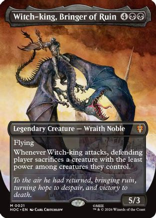 Witch-king, Bringer of Ruin (Borderless) (HOC - The Hobbit Foil)