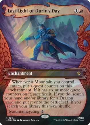 Last Light of Durin's Day (Showcase) (Surge Foil) (HOB - The Hobbit Foil)