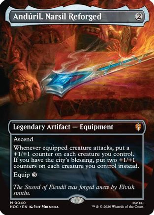 Anduril, Narsil Reforged (Borderless) (HOC - The Hobbit: Eternal-Legal Foil)